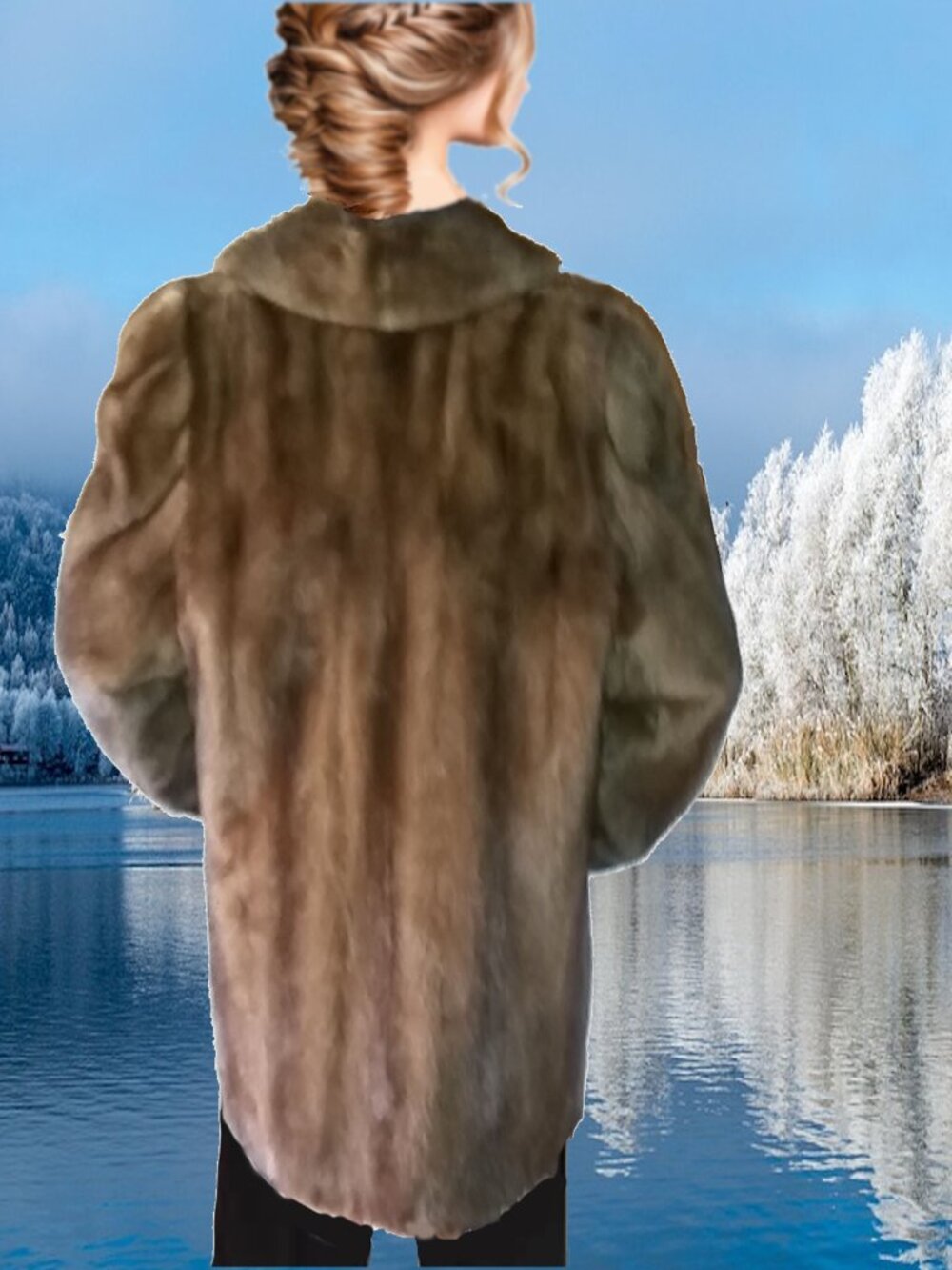 Pappas Genuine Mink Fur Coat